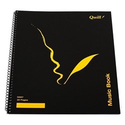 Quill Q567 Spiral Music Book 297x248mm 30pg 12 Stave Sb_2